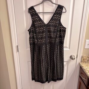 LOFT Elegant Black Lace Sleeveless Dress, 18